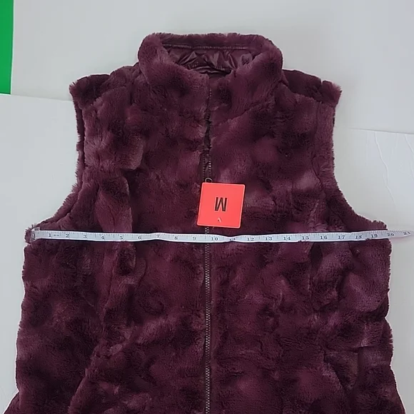 Nicole Miller  Reversible Quilted Faux Fur Insulated Puffer Vest/ M. - Picture 6 of 9